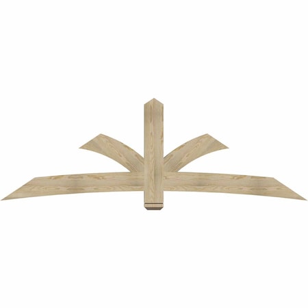 Ekena Millwork Davenport Rough Sawn Timber Gable Bracket, Douglas Fir, 96"W x 32"H x 4"D x 6"F, 8/12 Pitch GBW096X32X0406DAV00RDF